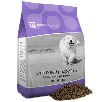 Life's abundance large breed puppy food bag
