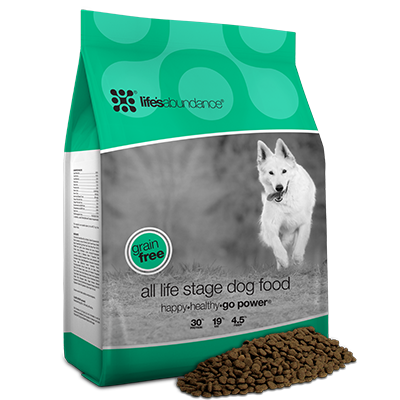 Life's abundance all life stage dog food bag