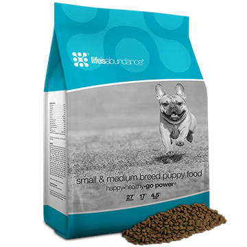 Life's abundance small and medium breed puppy food bag